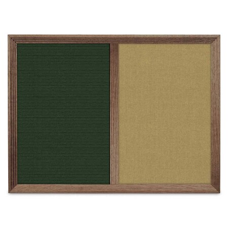 United Visual Products Enclosed Corkboard, 1 Door, 72"x36", 4" Fra, UV3418-WHITE-BLACK UV3418-WHITE-BLACK